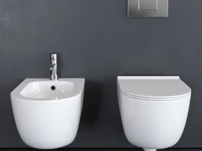 Alice Ceramica Unica Wall-Hung WC Low-poly 3D model