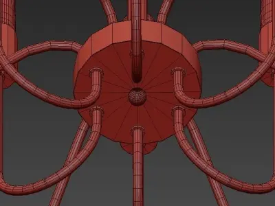 Loft Tube Chandelier 10 3D model