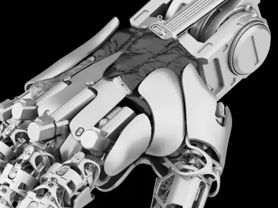 Robot hand Low-poly 3D model