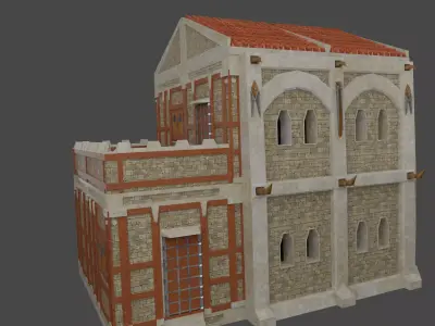 Fantasy medieval house 02 Free low-poly 3D model