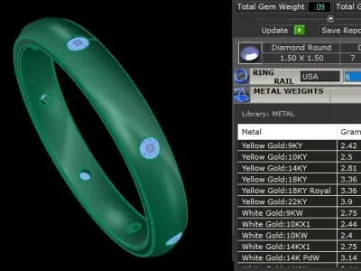 Dainty Infinity Diamond Band Ring and Fashion Wear Size6 3D print model