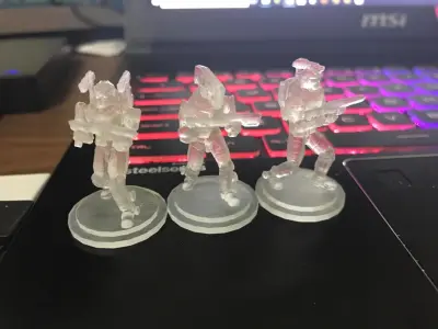 28mm Sci-fi Mercenary Squad 3D print model