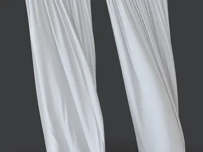 Curtain in the wind 3D model