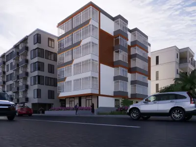 exterior facade Low-poly 3D model