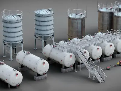  Industrial Storage Silo Pack Realtime 