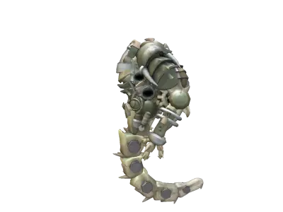 Droid humanoid Low-poly 3D model