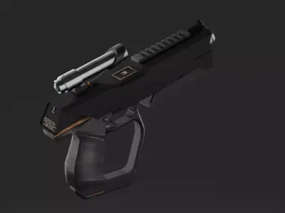 Stellaris Sci-Fi Pistol High Tech Space Sidearm 3D model