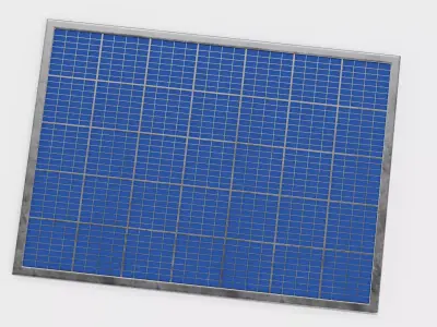 Solar Panel Plate V2 - Polycrystalline Photovoltaic Module 3D model