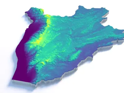 Burundi Country Terrain 3D model