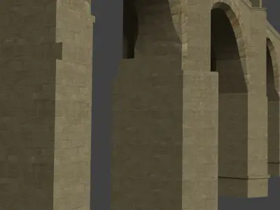 Roman Stone Bridge 3D model