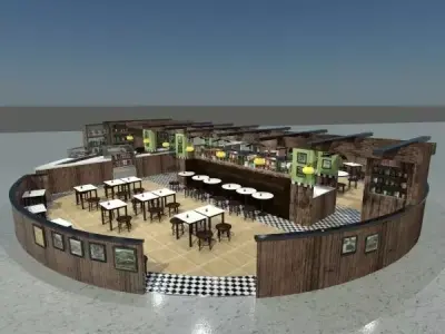 Restaurant - Bar 3D model
