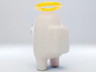 Among Us Angel Halo Character 3D model