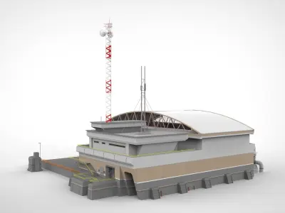 sci-fi architecture 2 3D model