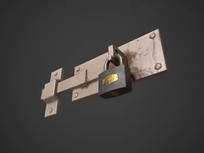 Door Lock  Low-poly 3D model