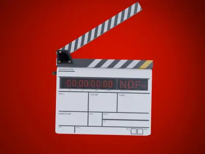 Lights Cameras and Action Blockbuster Movie Set Low-poly 3D model