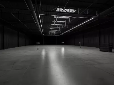 Hangar Interior Low-poly 3D model