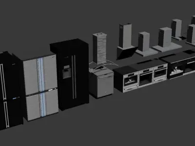 KITCHEN COLLECTION with appliances 3D model