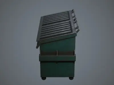 Dumpster Trash Can Bin Low-poly 3D model