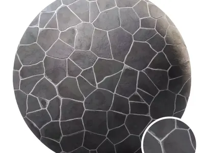 Floor Stone - PBR - 4K - PNG - Seamless 3D model
