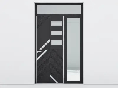 Aluminium door 302 3D model