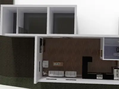 Flat Building 3D model