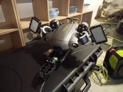 QYSea Fifish V6 Thruster Protector Mounts for GoPro and lights 3D print model