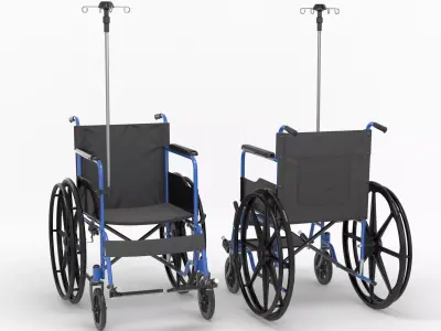 Wheel Chair  Low-poly 3D model