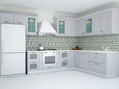 Beste Modern -classic kitchen 3D model