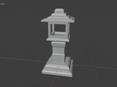 TORO - traditional japanese lantern Free low-poly 3D model