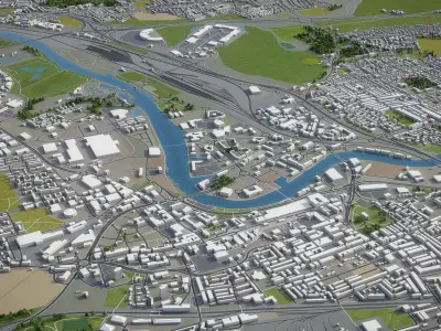 Sunderland Low-poly 3D model