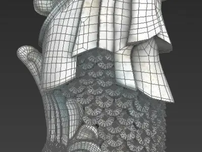 Merlion singapore lion statue 3D model