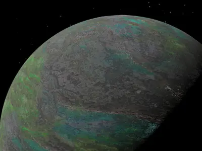 alien moon 001 Low-poly 3D model