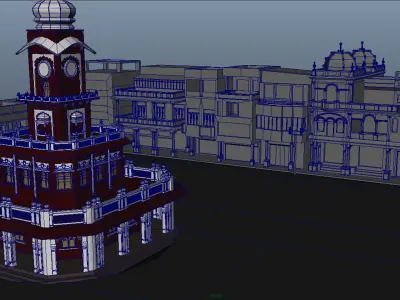 Full street 3D model 3D model