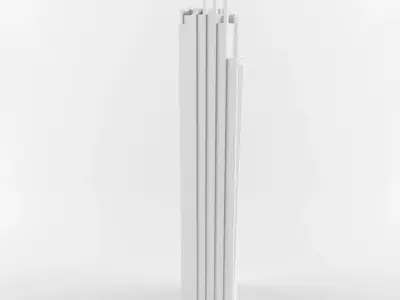 Skyscraper Tower Low Poly Low-poly 3D model