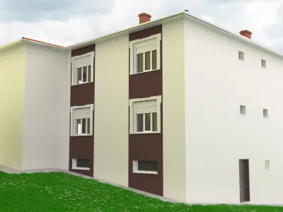 Dublex Villa Low-poly 3D model