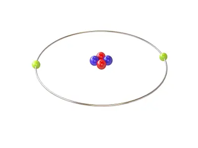 Helium Chemical Element v1 003 Low-poly 3D model