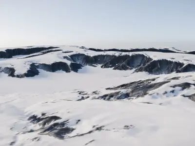 Snowy Terrain Mountains 3D Model  Low-poly 3D model