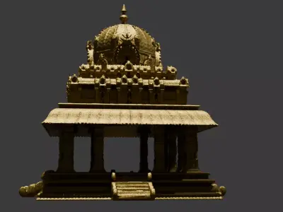 Indian Temple - High Detail 3D Model Low-poly 3D model
