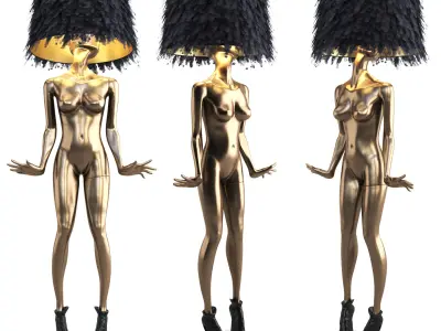 Mannequin Floor Lamp Frederika 3D model
