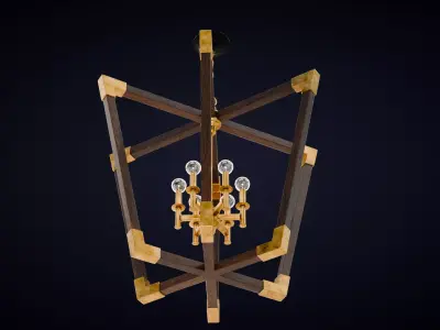 Bastian Large Lantern Low-poly 3D model