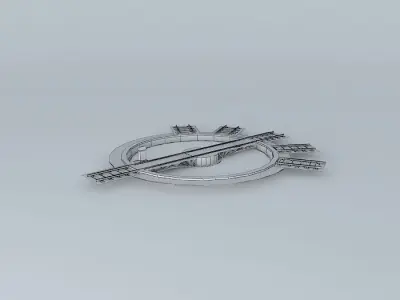 Eco Rail Dirty Yard Turntable Old Steam Days Free 3D model