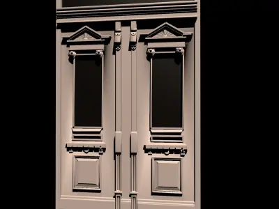 art nouveau door 3D model
