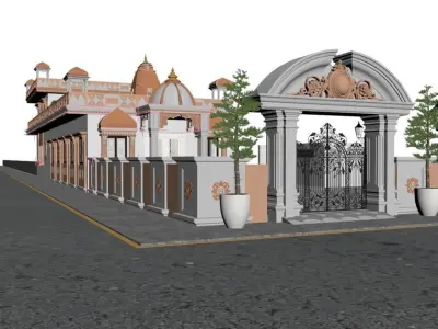 3d temple design 3D model