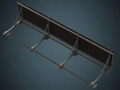 Traffic Barrier 5B Low-poly 3D model