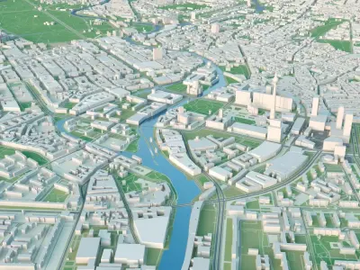Berlin City in Germany 3D model