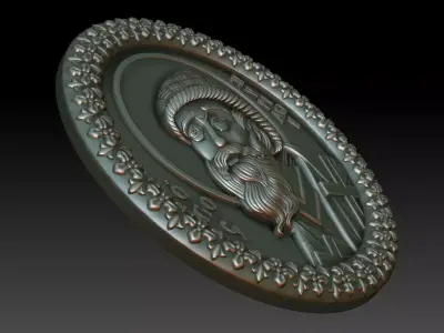 Saint Spyridon Pendant 3D print model