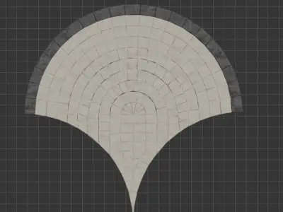 decorative cube stone road 3D model