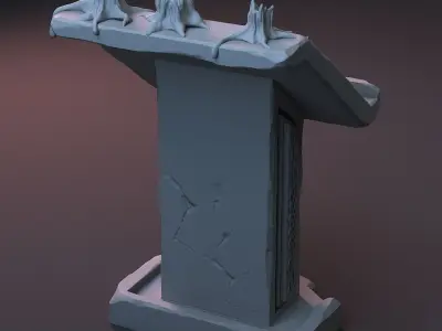 Pulpit book stand on table 3D model