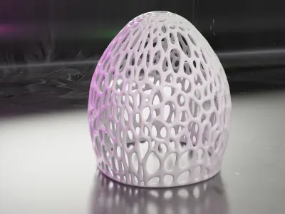 Voronoi 3D Printable Lampshade Free 3D print model