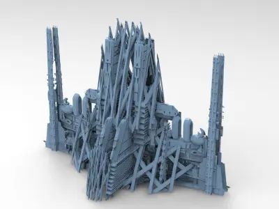 Planet side corporation delta plaza 3D model